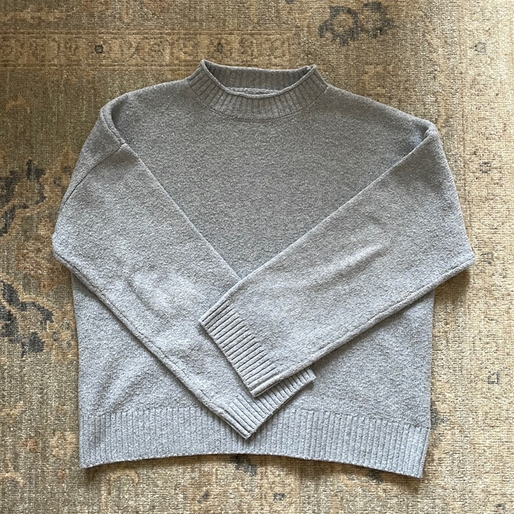 BP light grey mock neck sweater
